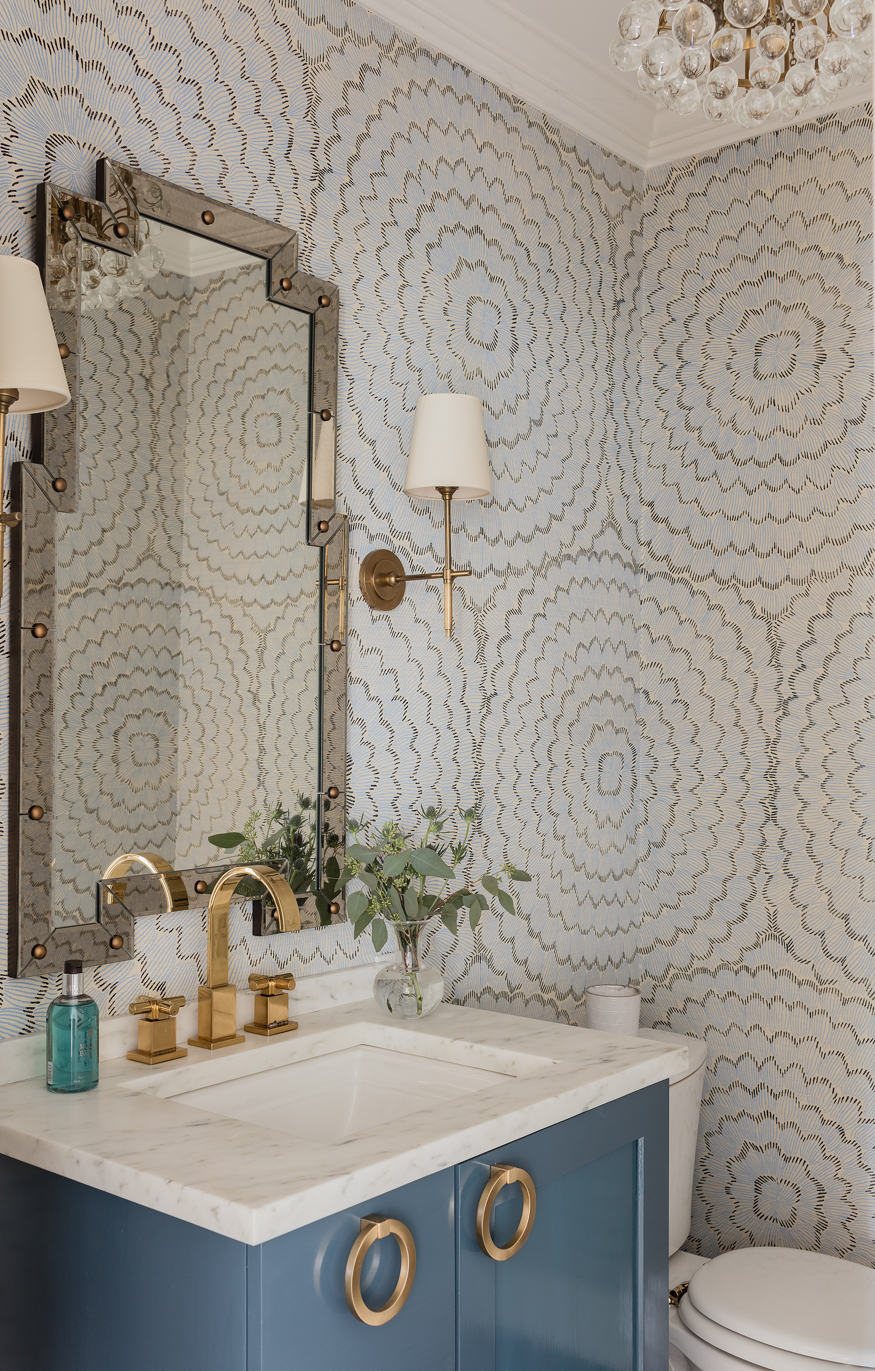 Elements of Style - High vs. Low: Powder Room Design